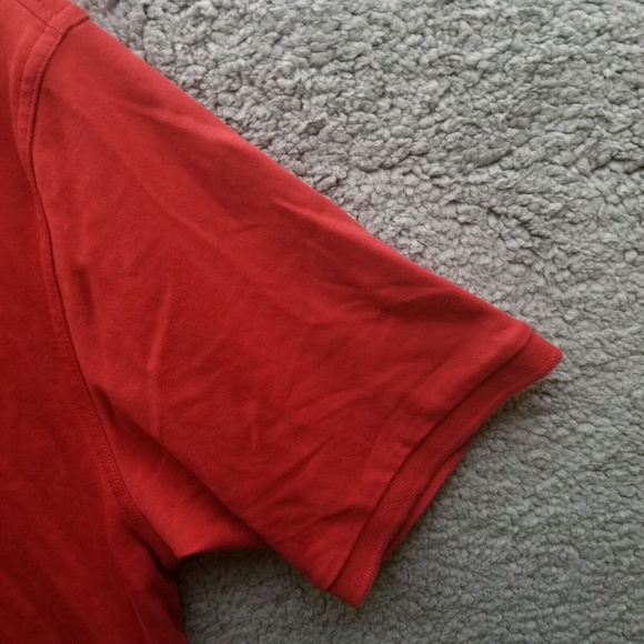 Murano Men's L Liquid Luxury Red Short Sleeve Polo 100% Cotton 47" 27.25" 10" - Picture 4 of 10